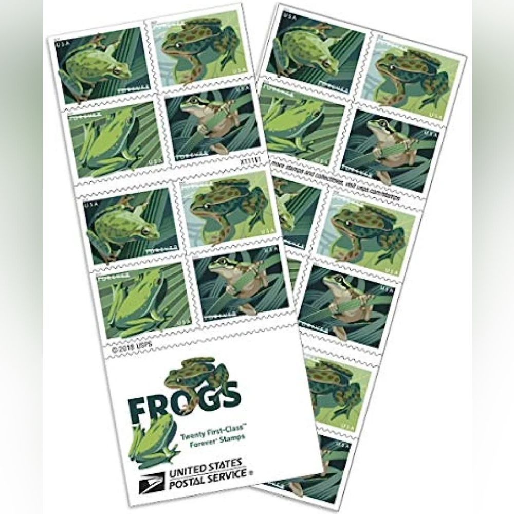 100‎ Frogs 2019 Forever Postage Stamps US Postal USPS Wedding Amphibians Mail